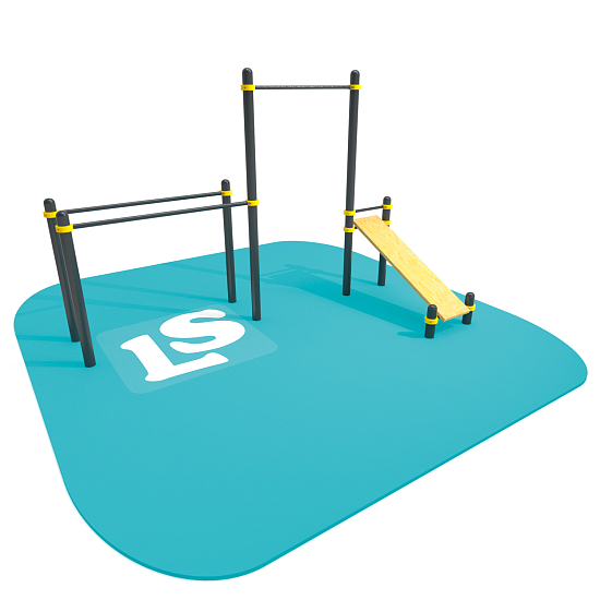 картинка Спортивный комплекс турник, брусья, скамья для пресса Workout LS42 от магазина Лазалка
