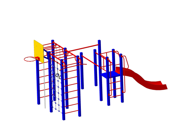 картинка Спортивный городок Пионер " Кадет" ( скат нерж. 2,8 м. по ГОСТу) от магазина Лазалка