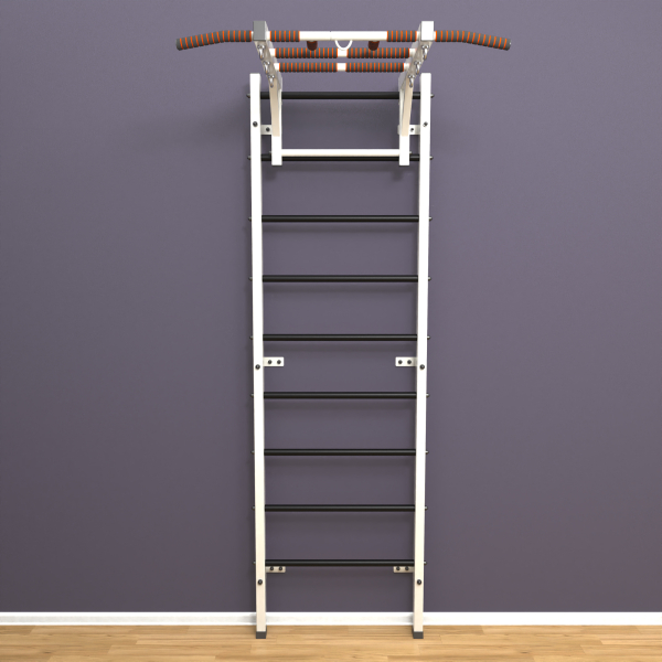 картинка Шведская стенка «LittleSport» White Long черные ступени от магазина Лазалка