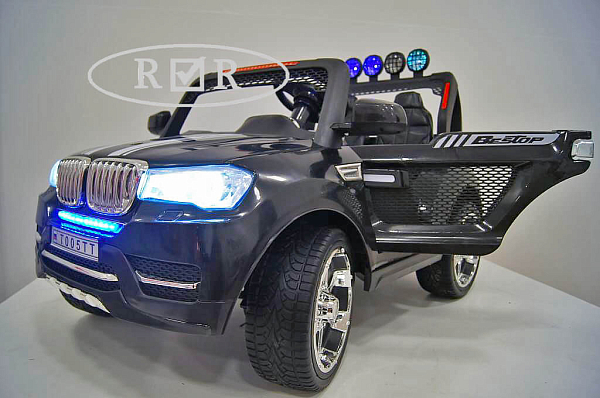 Электромобиль детский RiverToys BMW T005TT (черный) с дистанционным управлением (полный привод)