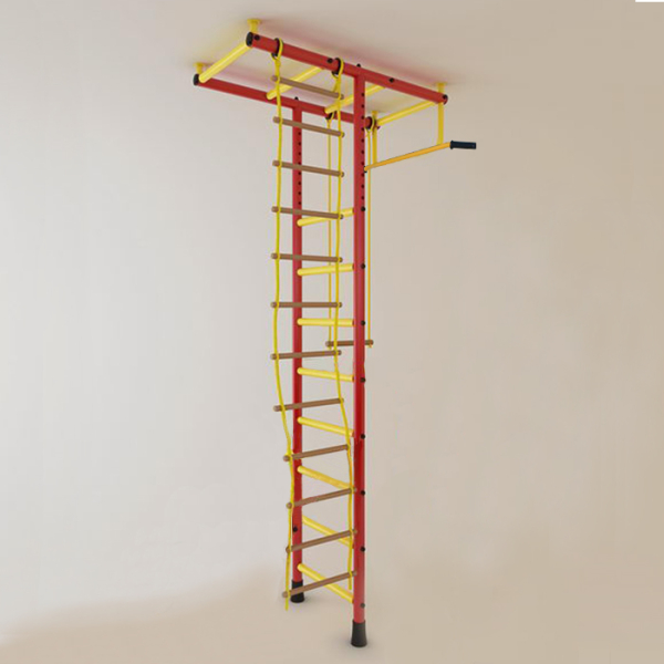 Детский спортивный комплекс ДСК "Лидер" Т-образный (Красный/Жёлтый, до 3,6 м., Широкий хват, ПВХ)