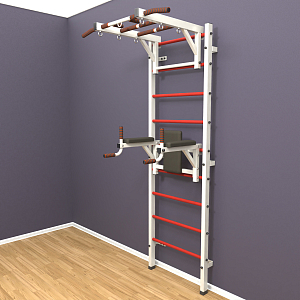 Шведская стенка "LittleSport" Long 2.0 (белый*красный)