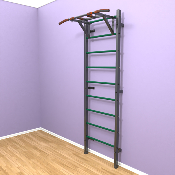 Шведская стенка "LittleSport" Pull-Up (черный*зеленый)