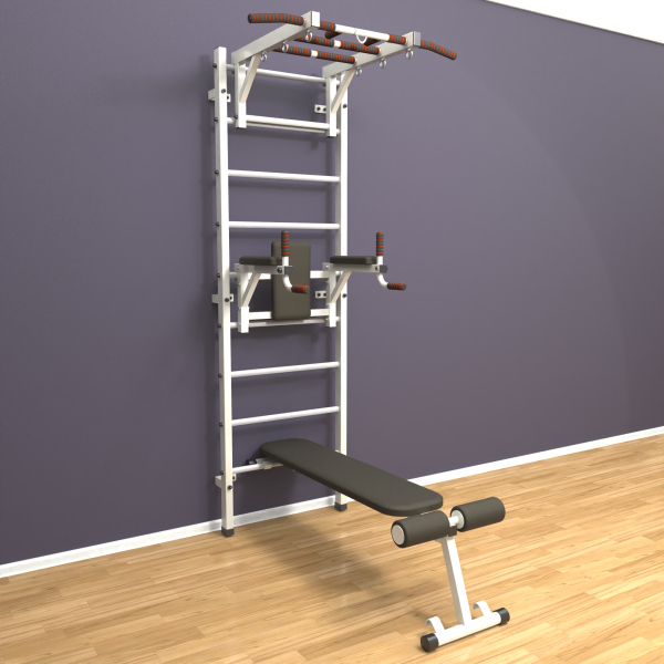 Шведская стенка «LittleSport» White Long 3.0 белые ступени