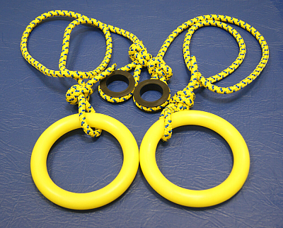 картинка Кольца гимнастические  10мм "Пионер"(желтые) от магазина БэбиСпорт