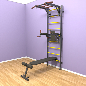 Шведская стенка "LittleSport" Long 3.0 (черный*желтый)