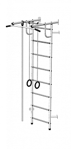 Детский спортивный комплекс ДСК "Пионер-с2у"(пристеночный) белый-серый