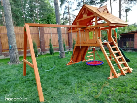 картинка Детская площадка IgraGrad "Крепость Фани с рукоходом" (Дерево) от магазина Лазалка