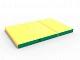 картинка Мат кожзам LittleSport (100х150х10см) складной в 3 сложения зеленый/желтый от магазина Лазалка