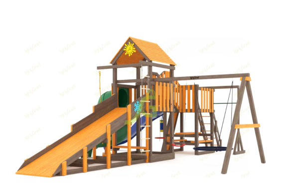 картинка Всесезонная площадка IgraGrad С Мостик 1 с трубой SF2 от магазина Лазалка