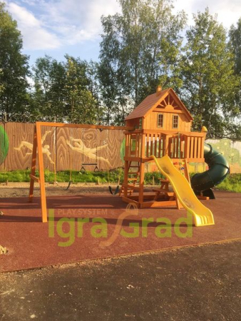 картинка Детская площадка IgraGrad "Шато с трубой" (Домик) от магазина Лазалка