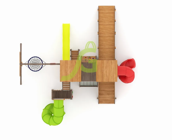 картинка Детская площадка IgraGrad Комбо SF с двумя трубами от магазина Лазалка