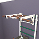 картинка Шведская стенка "LittleSport" Long 2.0 (белый*зеленый) от магазина Лазалка
