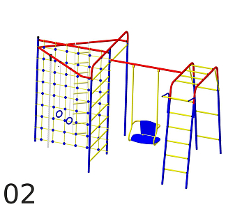 Детский спортивный комплекс для дачи Пионер "Стрела-02" ТК2 пластик